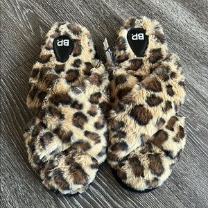 BP Brown Cozy Fuzzy Slippers